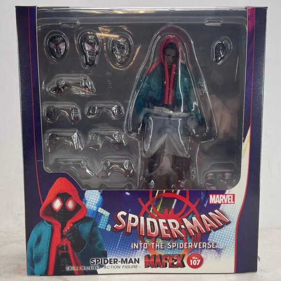 Spider-Man Action Figure Miles Morales Into The Spider Verse Toy New With Box - Picture 3 of 14